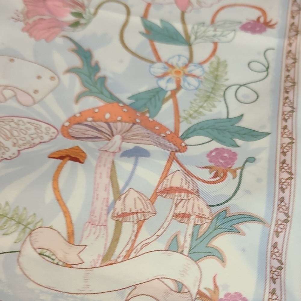 Floral and Tea Party Themed Scarf - Picture 4 of 7